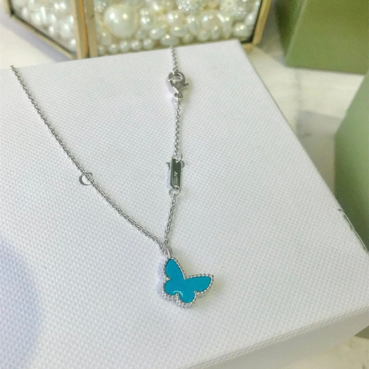 [Sophire Jewelry ]BUTTERFLY TURQUOISE BUTTERFLY BRACELET SILVER