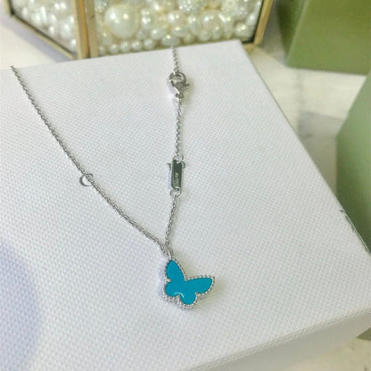 [Sophire Jewelry ]BUTTERFLY TURQUOISE BUTTERFLY BRACELET SILVER