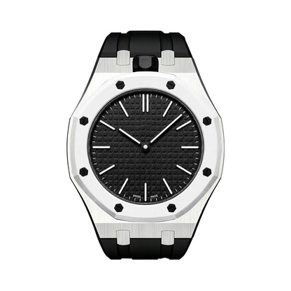 [Sophire]OAK POP BLACK STEEL SILICONE STRAP