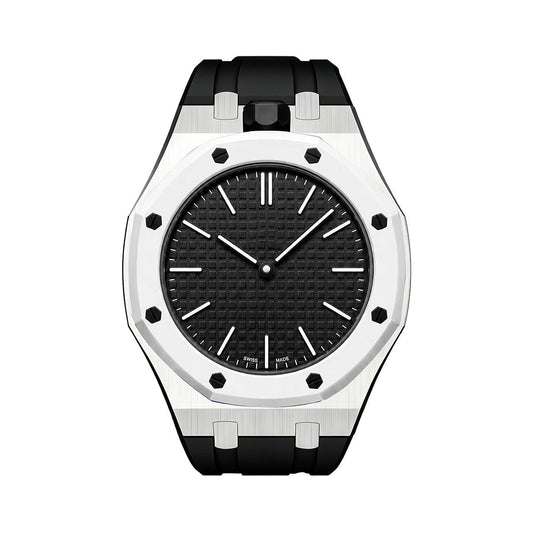 [Sophire]OAK POP BLACK STEEL SILICONE STRAP