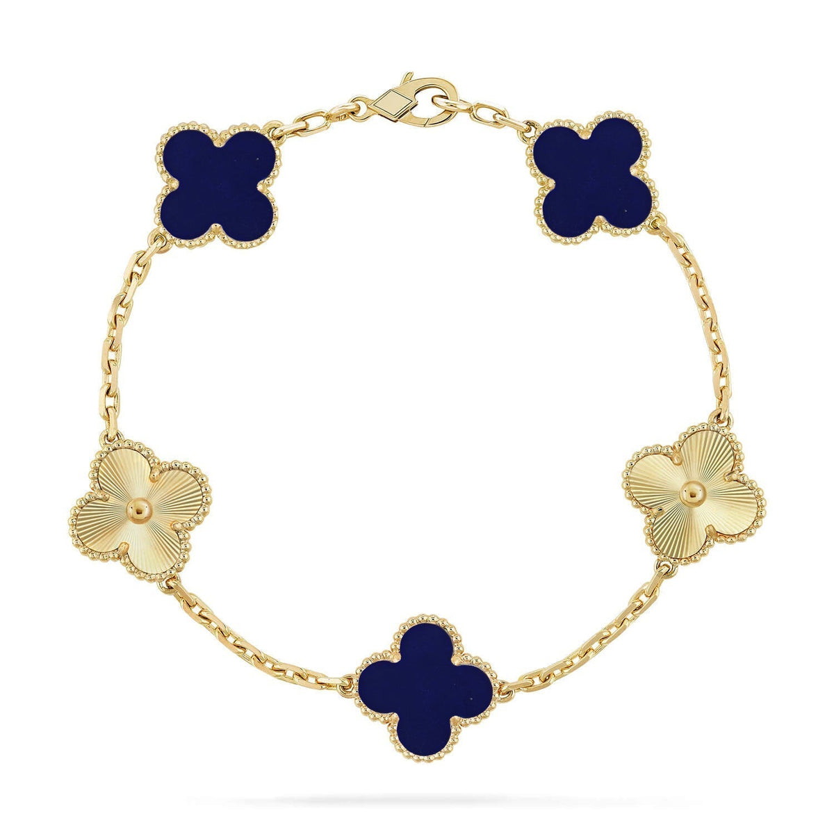 [Sophire Jewelry ]CLOVER 5 MOTIF LAPIS LAZULI BRACELET COLLECTION