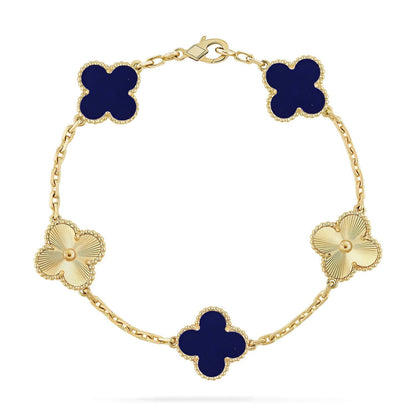 [Sophire Jewelry ]CLOVER 5 MOTIF LAPIS LAZULI BRACELET COLLECTION