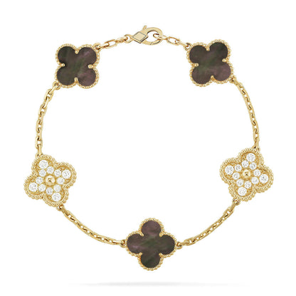 [Sophire Jewelry ] CLOVER 5 MOTIF GRAY MOP BRACELET COLLECTION