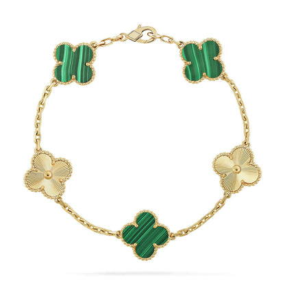 [Sophire Jewelry ] CLOVER 5 MOTIF MALACHITE BRACELET COLLECTION