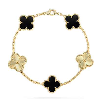 [Sophire Jewelry ] CLOVER 5 MOTIF ONYXS BRACELET COLLECTION