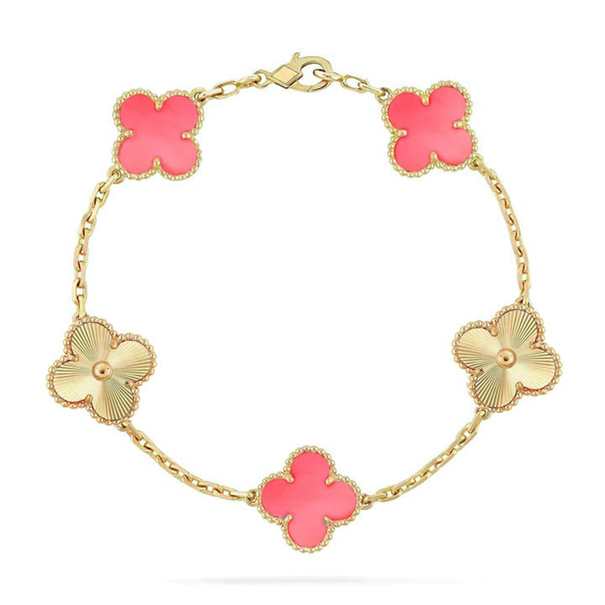 [Sophire Jewelry ] CLOVER 5 MOTIFS  PINK MOP BRACELET COLLECTION