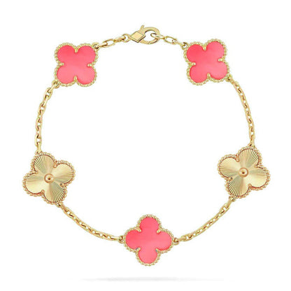 [Sophire Jewelry ] CLOVER 5 MOTIFS  PINK MOP BRACELET COLLECTION