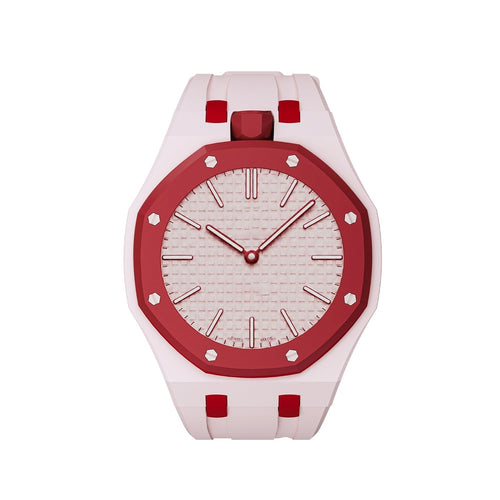 [Sophire]OAK POP EXCLUSIVE PINK AND RED SILICONE STRAP