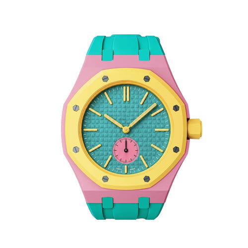 [Sophire]OAK POP EXCLUSIVE PINK AND GREEN SILICONE STRAP