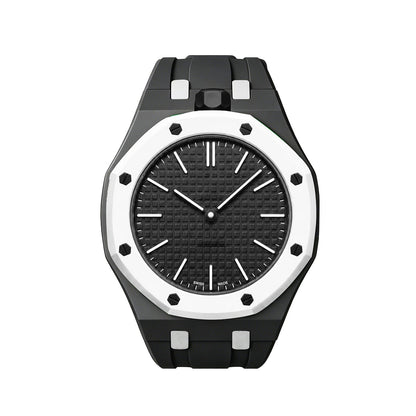 [Sophire]OAK POP EXCLUSIVE BLACK AND WHITE SILICONE STRAP