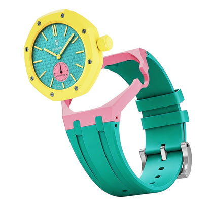[Sophire]OAK POP EXCLUSIVE PINK AND GREEN SILICONE STRAP