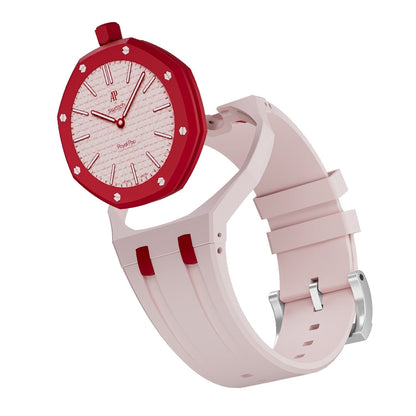 [Sophire]OAK POP EXCLUSIVE PINK AND RED SILICONE STRAP
