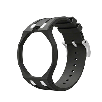 [Sophire]OAK POP EXCLUSIVE BLACK AND WHITE SILICONE STRAP