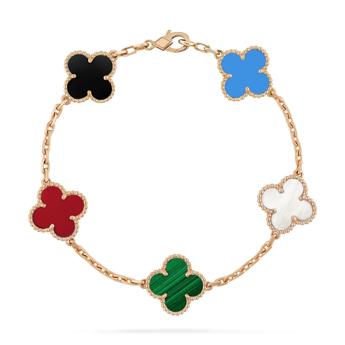 [Sophire Jewelry ]CLOVER 5 MOTIFS MULTICOLOR BRACELET