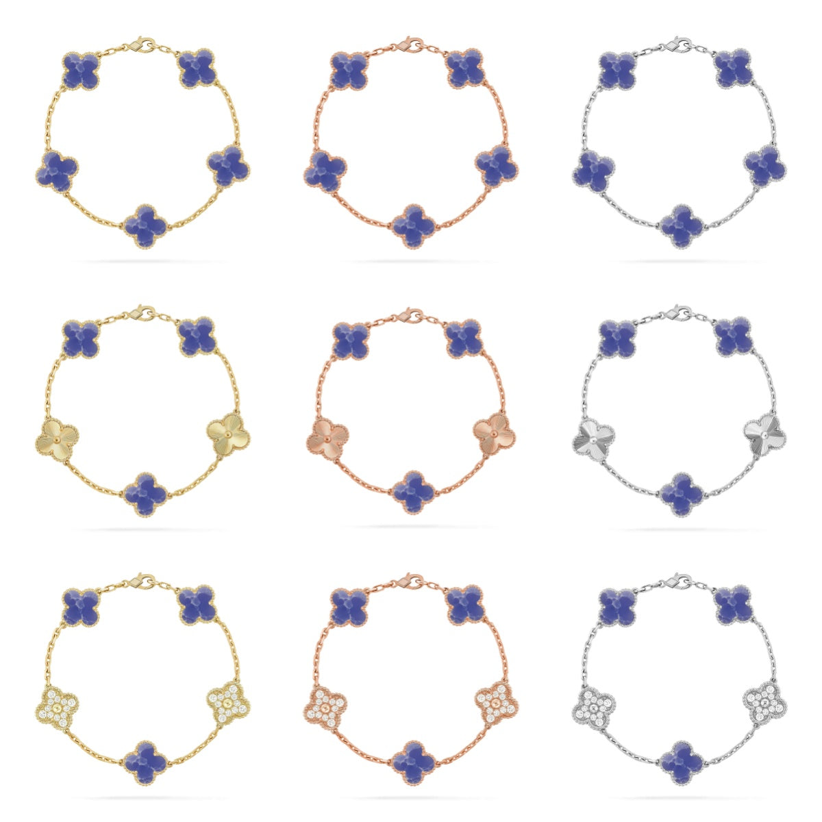 [Sophire Jewelry ]CLOVER 5 MOTIF BLUE VEINS BRACELET COLLECTION