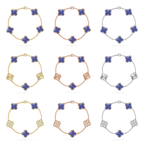 [Sophire Jewelry ]CLOVER 5 MOTIF BLUE VEINS BRACELET COLLECTION