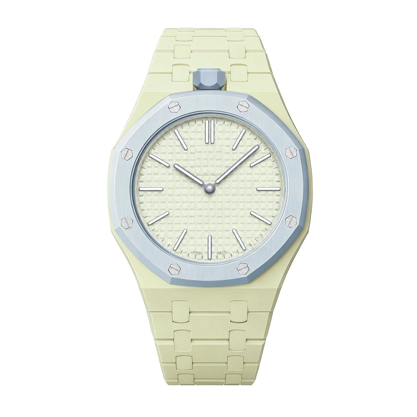 [Sophire]OAK POP EXCLUSIVE CREAMY YELLOW BIOCERAMIC STRAP