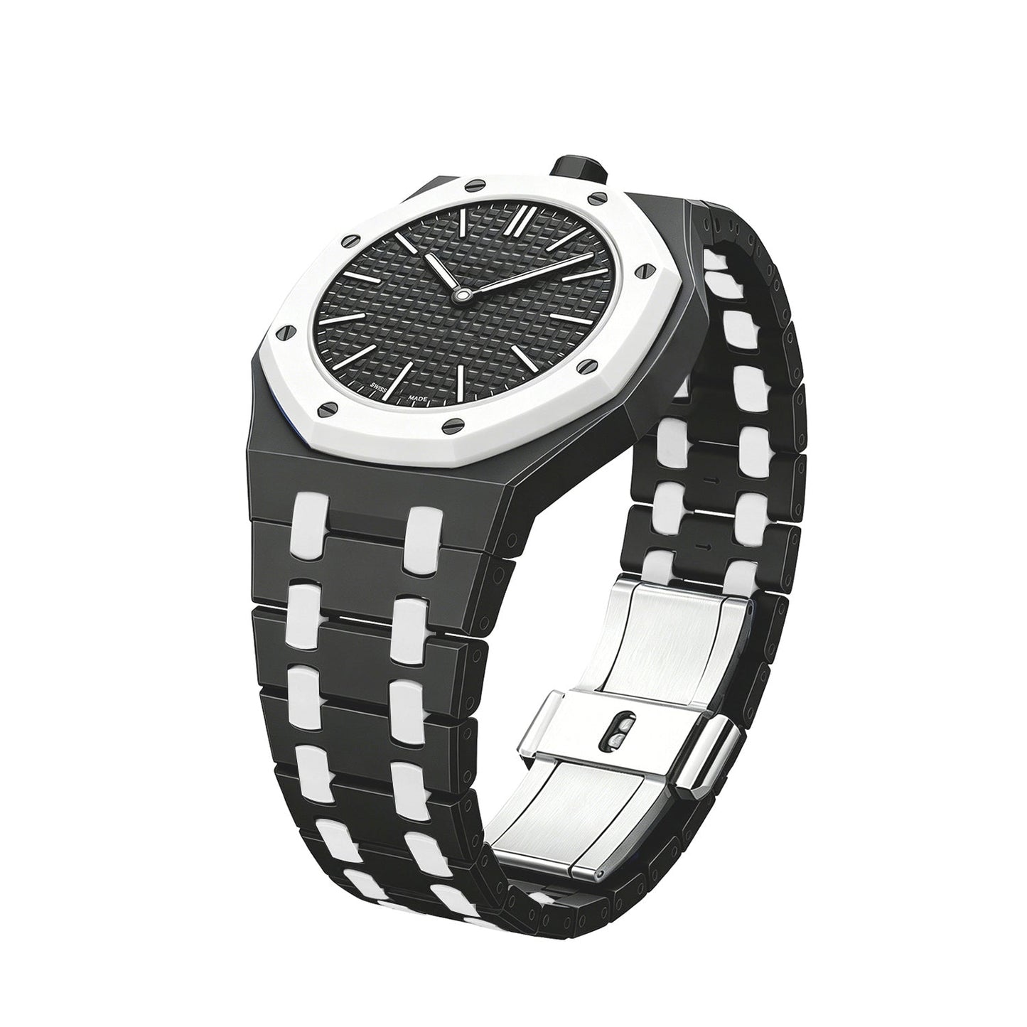 [Sophire]OAK POP EXCLUSIVE BLACK AND WHITE BIOCERAMIC STRAP