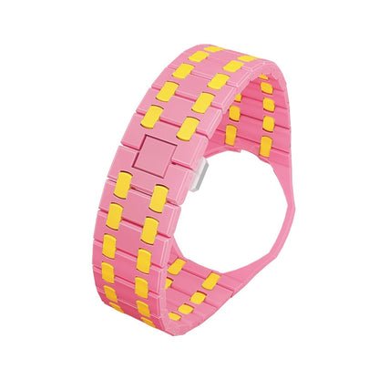 [Sophire]OAK POP EXCLUSIVE PINK AND YELLOW BIOCERAMIC STRAP