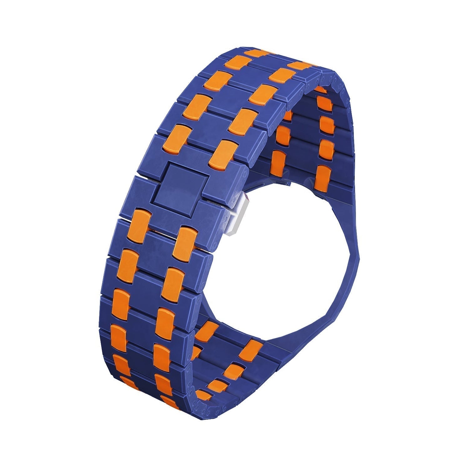 [Sophire]OAK POP EXCLUSIVE DARK BLUE AND ORANGE BIOCERAMIC STRAP
