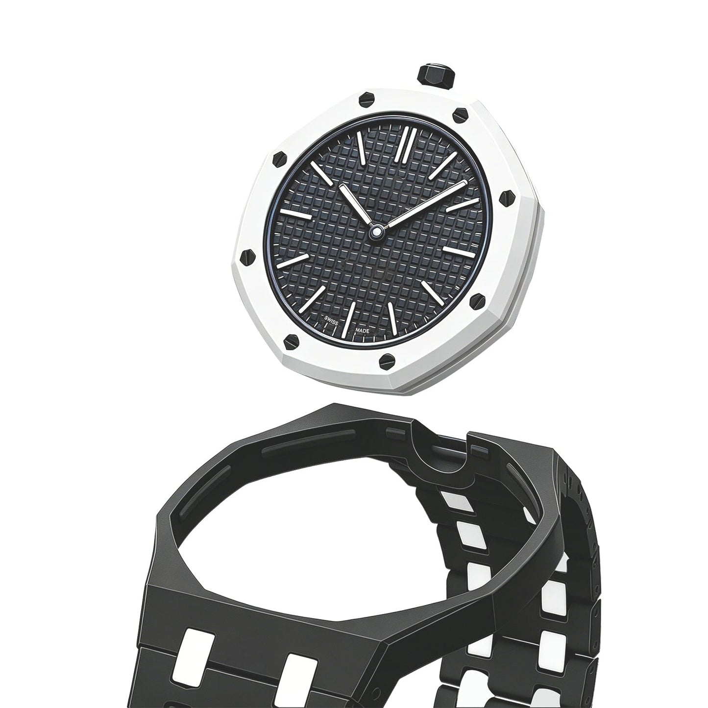 [Sophire]OAK POP EXCLUSIVE BLACK AND WHITE BIOCERAMIC STRAP