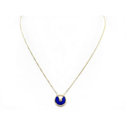 [Sophire Jewelry ]AMULETTE ROSE GOLD AGATE NECKLACE