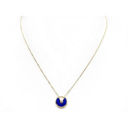 [Sophire Jewelry ]AMULETTE ROSE GOLD AGATE NECKLACE
