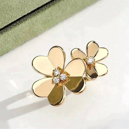 [Sophire Jewelry ]CLOVER COMOS GOLD DIAMOND RING