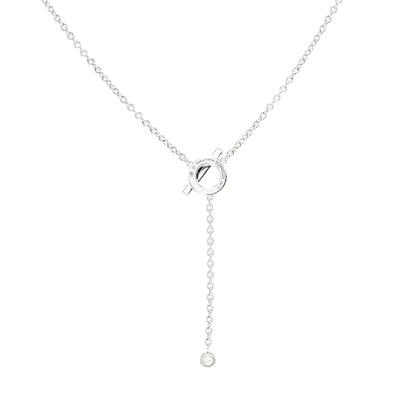 [Sophire Jewelry ]FINESSE SILVER DIAMOND NECKLACE