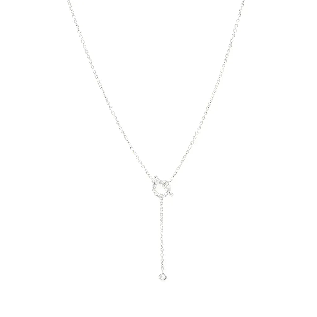 [Sophire Jewelry ]FINESSE SILVER DIAMOND NECKLACE
