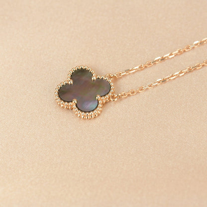 [Sophire Jewelry ]CLOVER 15MM  GRAY MOTHER OF PEARL NECKLACE