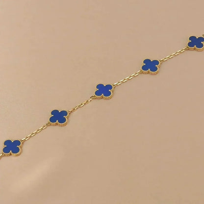 [Sophire Jewelry ] CLOVER 5 MOTIF BLUE AGATE BRACELET COLLECTION