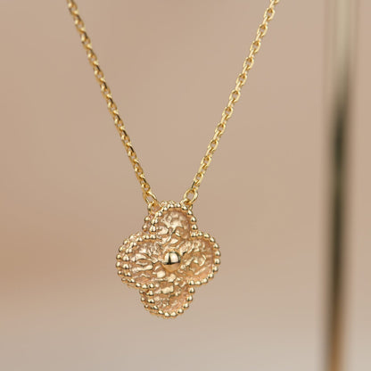 [Sophire Jewelry ]CLOVER 15MM  BRONZING NECKLACE