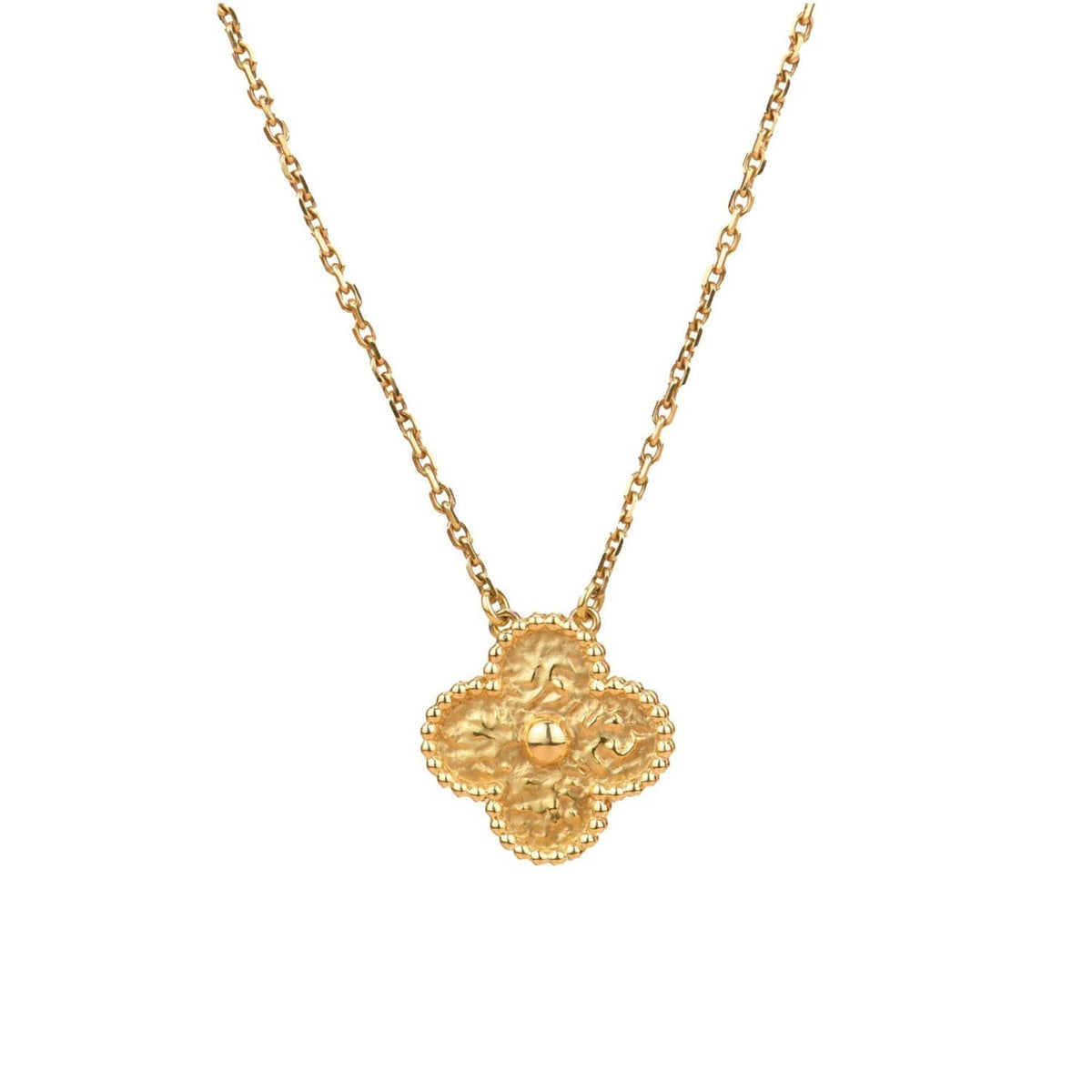 [Sophire Jewelry ]CLOVER 15MM  BRONZING NECKLACE