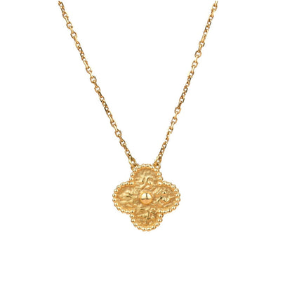 [Sophire Jewelry ]CLOVER 15MM  BRONZING NECKLACE