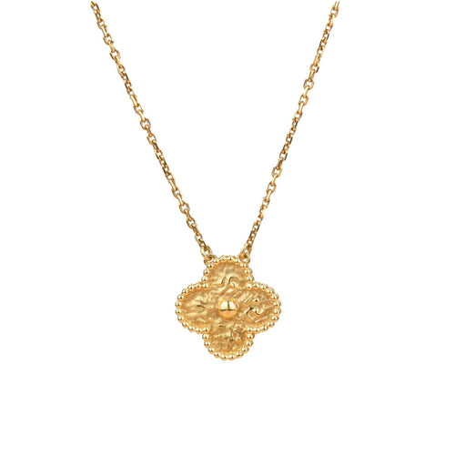 [Sophire Jewelry ]CLOVER 15MM  BRONZING NECKLACE