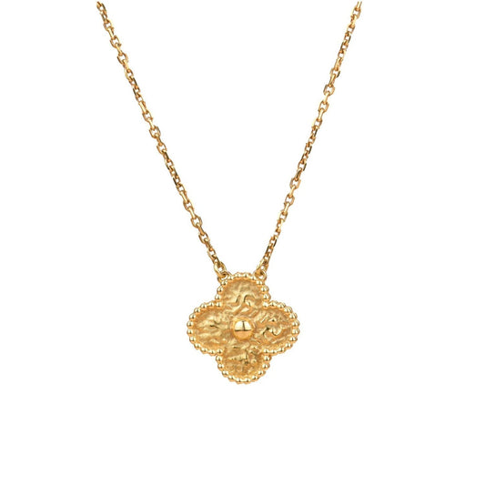 [Sophire Jewelry ]CLOVER 15MM  BRONZING NECKLACE
