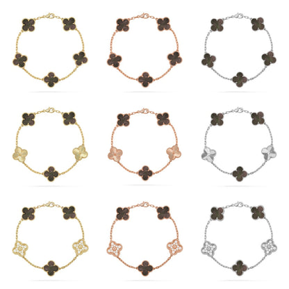 [Sophire Jewelry ] CLOVER 5 MOTIF GRAY MOP BRACELET COLLECTION
