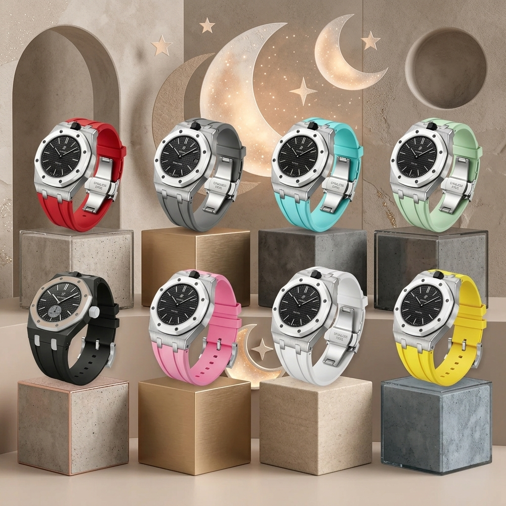 [Sophire]Royal Oak Pop Exclusive Steel Case & Silicone Strap With Cradle