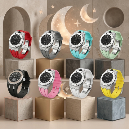 [Sophire]Royal Oak Pop Exclusive Steel Case & Silicone Strap With Cradle