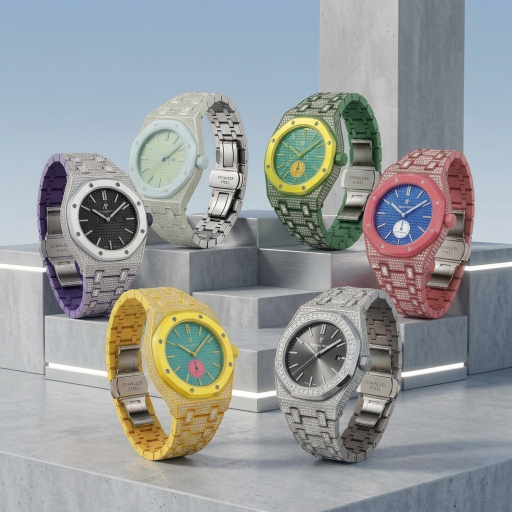 [Sophire]Royal Oak Pop Exclusive Bioceramic Case & Bioceramic Strap Full Diamond
