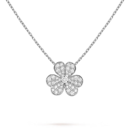 [Sophire Jewelry ]CLOVER DIAMOND NECKLACE SILVER
