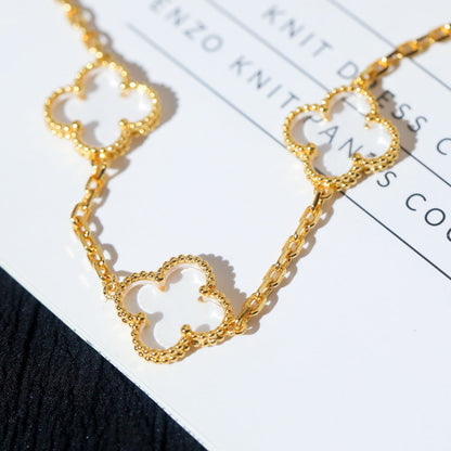 [Sophire Jewelry ]CLOVER 5 MOTIF ROCK CRYSTAL BRACELET