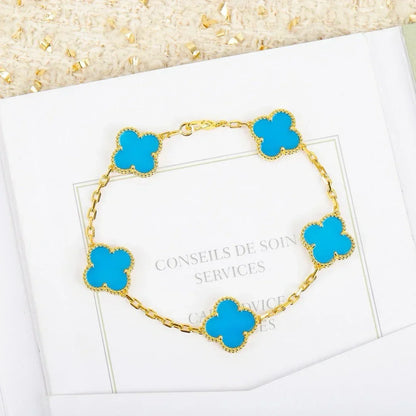 [Sophire Jewelry ] CLOVER 5 MOTIF TURQUOISE BRACELET COLLECTION