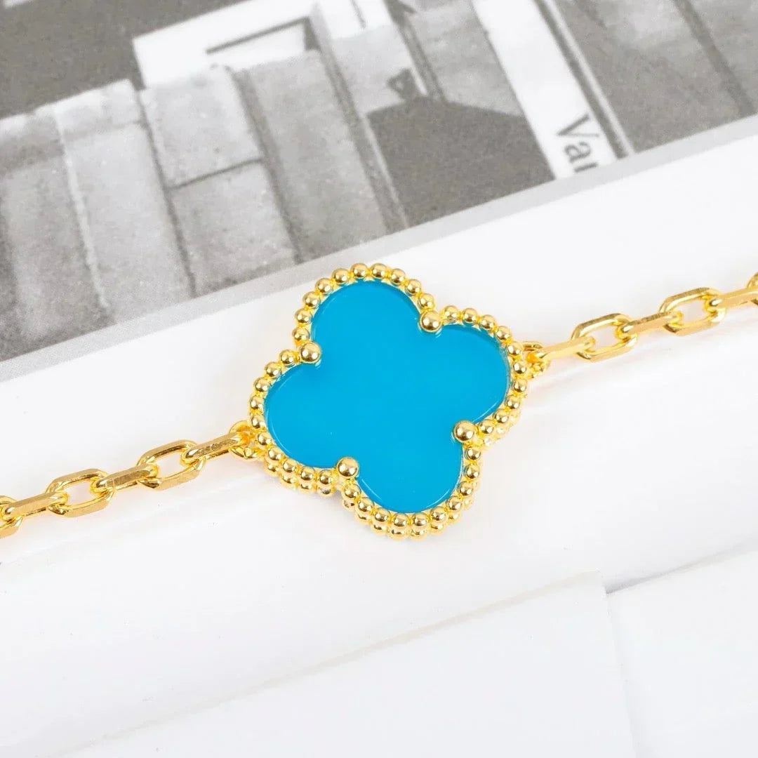 [Sophire Jewelry ] CLOVER 5 MOTIF TURQUOISE BRACELET COLLECTION