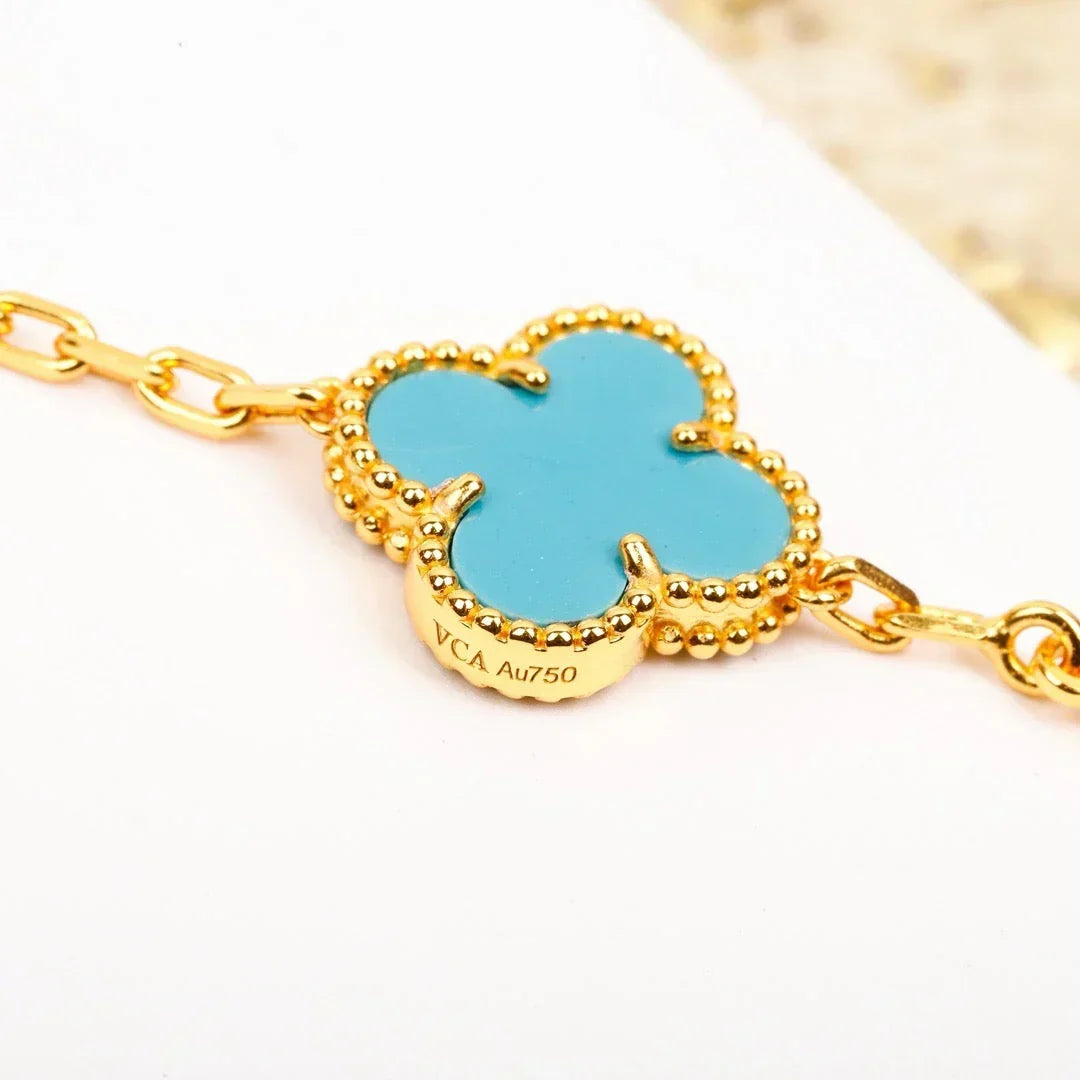 [Sophire Jewelry ] CLOVER 5 MOTIF TURQUOISE BRACELET COLLECTION