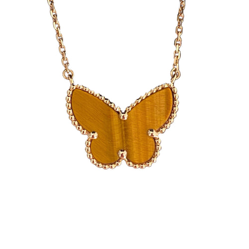 [Sophire Jewelry ] TIGER__ EYE BUTTERFLY NECKLACE