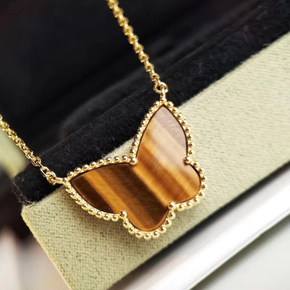 [Sophire Jewelry ] TIGER__ EYE BUTTERFLY NECKLACE