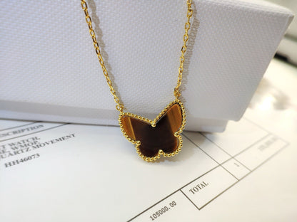 [Sophire Jewelry ] TIGER__ EYE BUTTERFLY NECKLACE