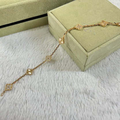 [Sophire Jewelry ]CLOVER 6 MOTIF DIAMOND LASER BRACELET